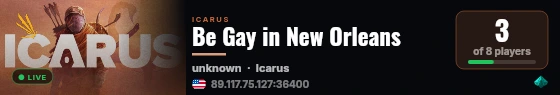 Be Gay in New Orleans live status badge