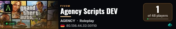 Agency Scripts DEV live status badge
