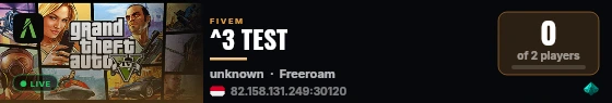 ^3 TEST live status badge