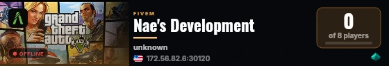 Nae's Development live status badge