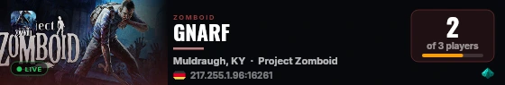 GNARF live status badge