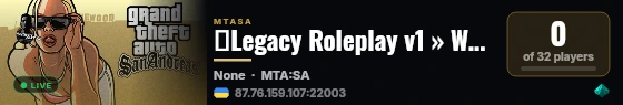 ▋Legacy Roleplay v1 » Whitelist NYC « (Amerikan/Text) live status badge