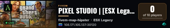 PIXEL STUDIO | [ESX Legacy] live status badge