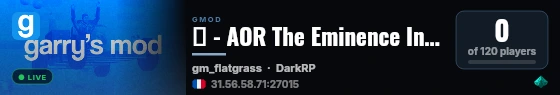 🏰 - AOR The Eminence In Shadow RP | .gg/aor-teis live status badge