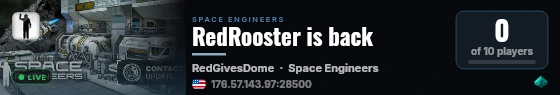 RedRooster is back live status badge