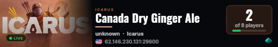 Canada Dry Ginger Ale live status badge