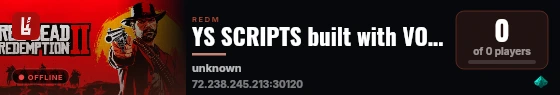 YS SCRIPTS built with VORPCore! live status badge
