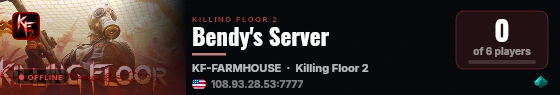 Bendy's Server live status badge