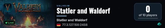 Statler and Waldorf live status badge