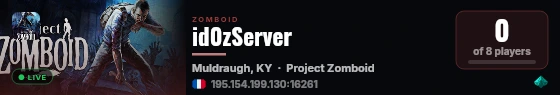 id0zServer live status badge