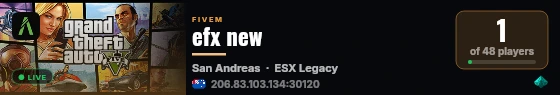 efx new live status badge