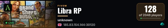 Libra RP live status badge