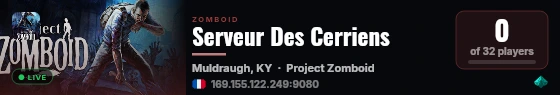 Serveur Des Cerriens live status badge