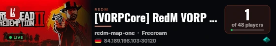 [VORPCore] RedM VORP Woofer live status badge