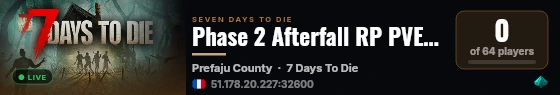 Phase 2 Afterfall RP PVE Season 2 live status badge