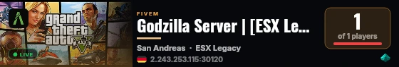 Godzilla Server | [ESX Legacy] live status badge