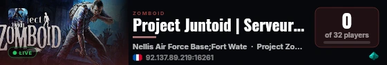 Project Juntoid | Serveur Commu S1 live status badge