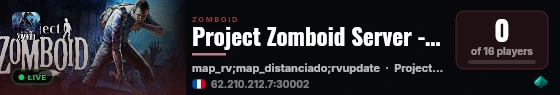 Project Zomboid Server - Game Servers By Kapsloc live status badge