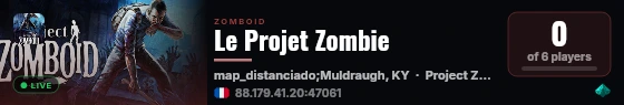 Le Projet Zombie live status badge