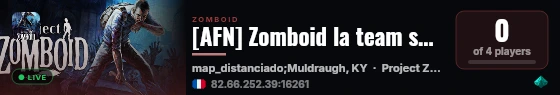 [AFN] Zomboid la team serv live status badge
