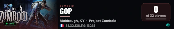 GOP live status badge