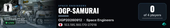 OGP-SAMURAI live status badge