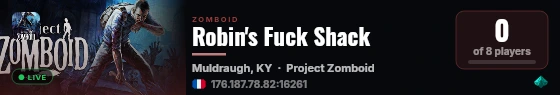 Robin's Fuck Shack live status badge