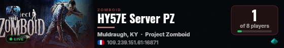 HY57E Server PZ live status badge