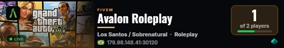 Avalon Roleplay live status badge