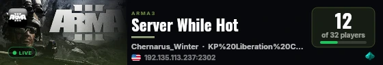 Server While Hot live status badge