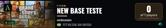 NEW BASE TESTE live status badge