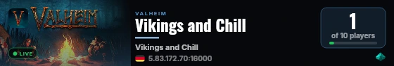 Vikings and Chill live status badge