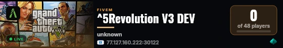 ^5Revolution V3 DEV live status badge