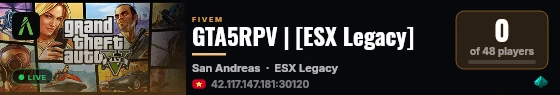 GTA5RPV | [ESX Legacy] live status badge