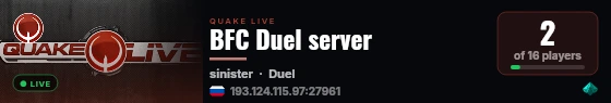 BFC Duel server live status badge