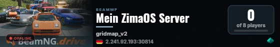 Mein ZimaOS Server live status badge