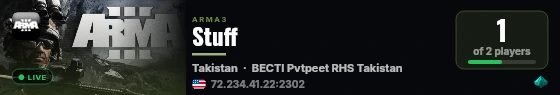 Stuff live status badge
