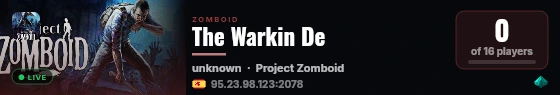 The Warkin De live status badge