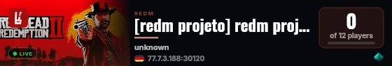 [redm projeto] redm projeto live status badge