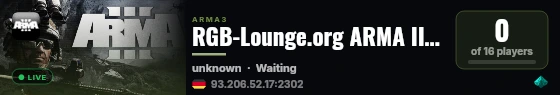 RGB-Lounge.org ARMA III Eventserver live status badge
