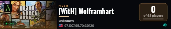 Wolframhart RP live status badge