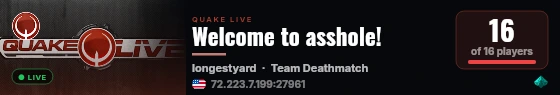 Welcome to asshole! live status badge