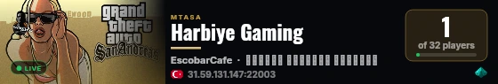 Harbiye Gaming live status badge