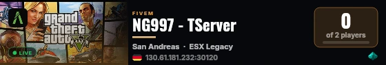 NG997 - TServer live status badge