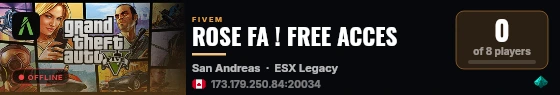 ROSE FA ! FREE ACCES live status badge