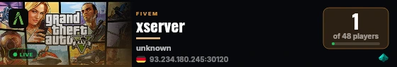 xserver live status badge