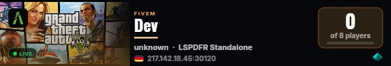 Dev live status badge