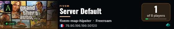 Server Default live status badge