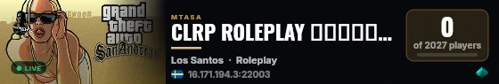 CLRP ROLEPLAY للحياه الواقعيه  live status badge