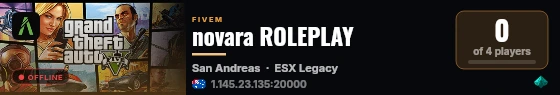 novara ROLEPLAY live status badge